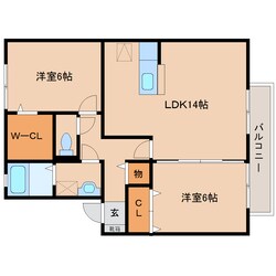 大和八木駅 徒歩19分 1階の物件間取画像